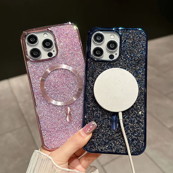 Glitter Phone Case with Magnetic Compatibility