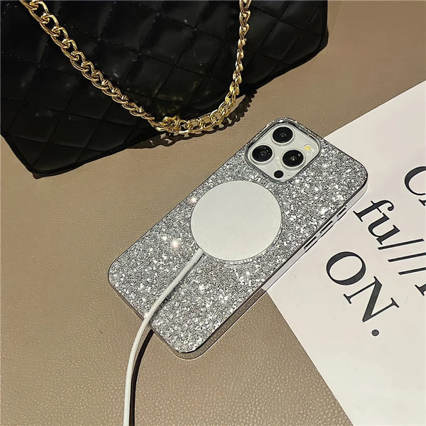 Glitter Phone Case with Magnetic Compatibility