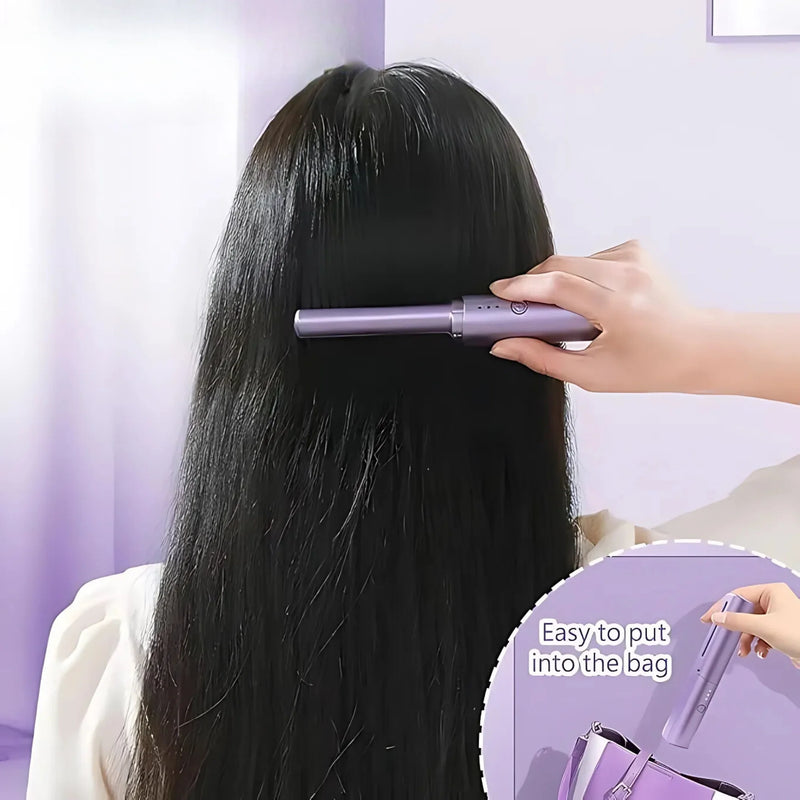 2-in-1 Hair Straightener & Curler Comb