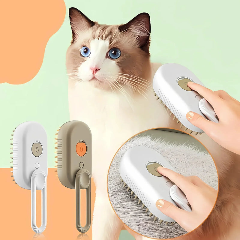 3-in-1 Electric Steam Pet Grooming Brush