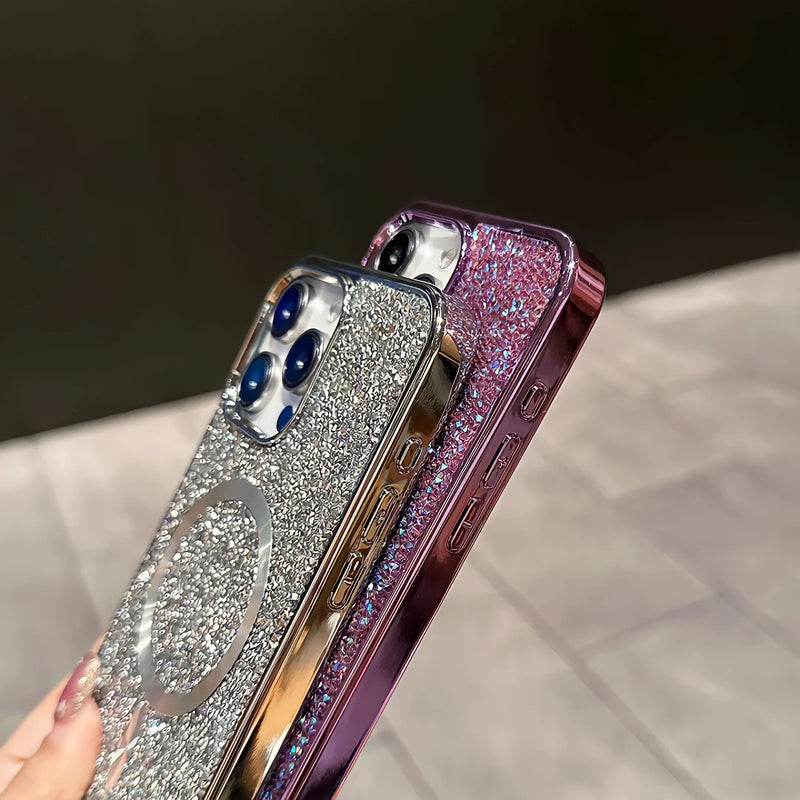 Glitter Phone Case with Magnetic Compatibility