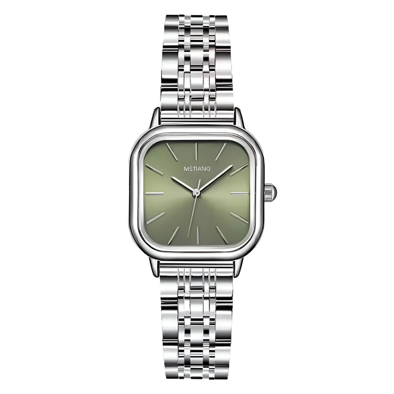 Women's Tonneau Dial Stainless Steel Watch