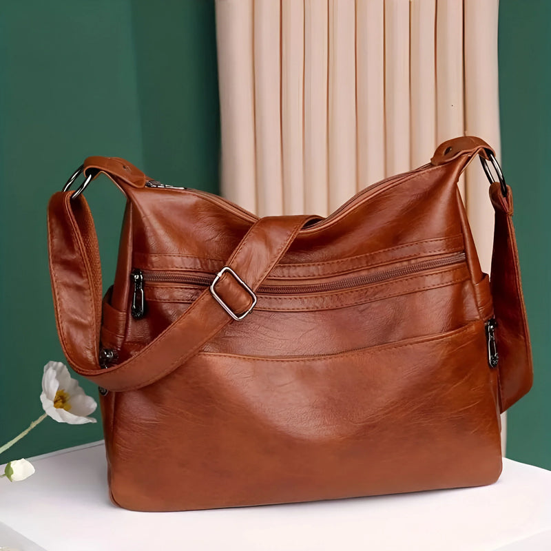 Large Capacity Leather Crossbody Bag