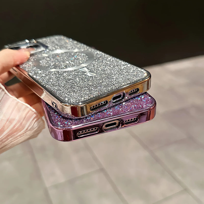 Glitter Phone Case with Magnetic Compatibility