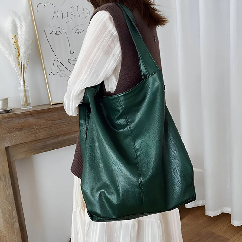 Vintage-Inspired Leather Tote Bag