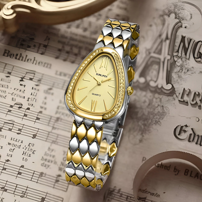 Women's Crystal-Accented Bracelet Watch