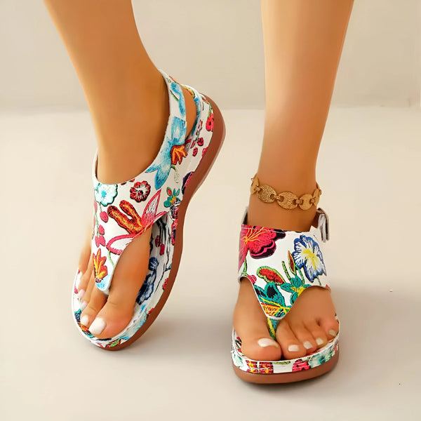 Women’s Floral Embroidered Wedge Sandals