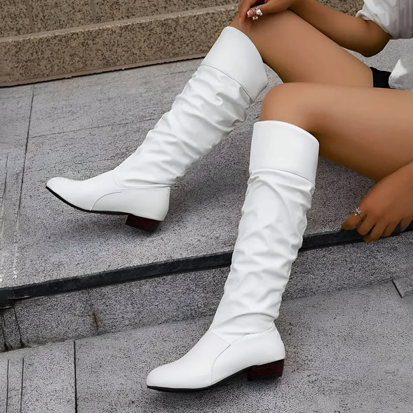 Women’s Knee-High Pleated Boots