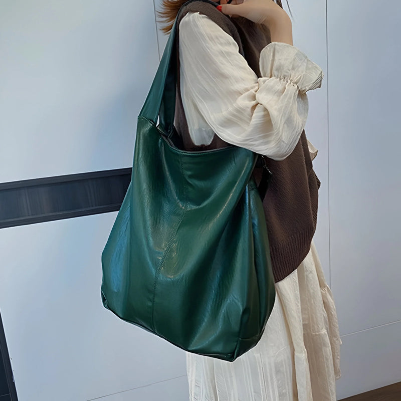 Vintage-Inspired Leather Tote Bag