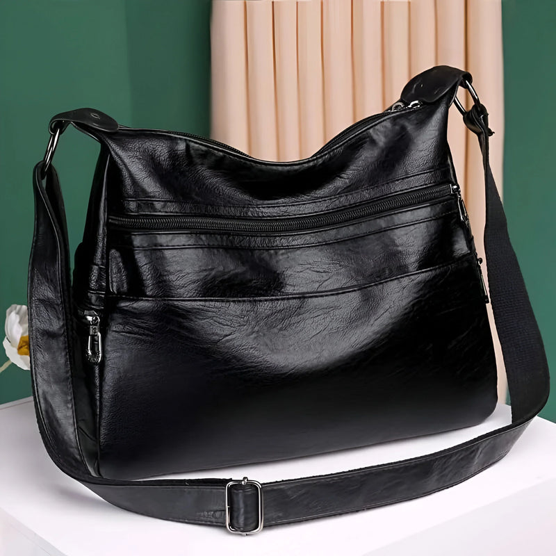 Large Capacity Leather Crossbody Bag