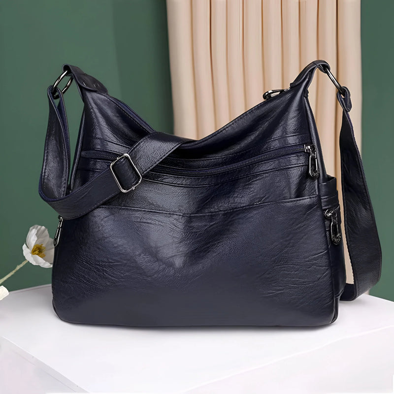 Large Capacity Leather Crossbody Bag