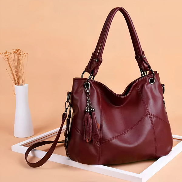 Stylish Tassel-Decorated Shoulder Bag