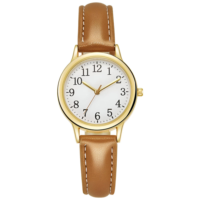 Women's Quartz Watch With Leather Strap