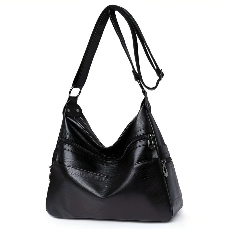 Large Capacity Leather Crossbody Bag