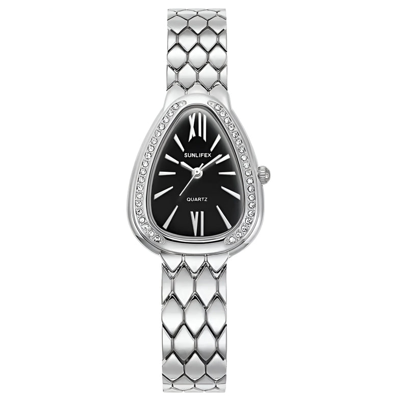 Women's Crystal-Accented Bracelet Watch