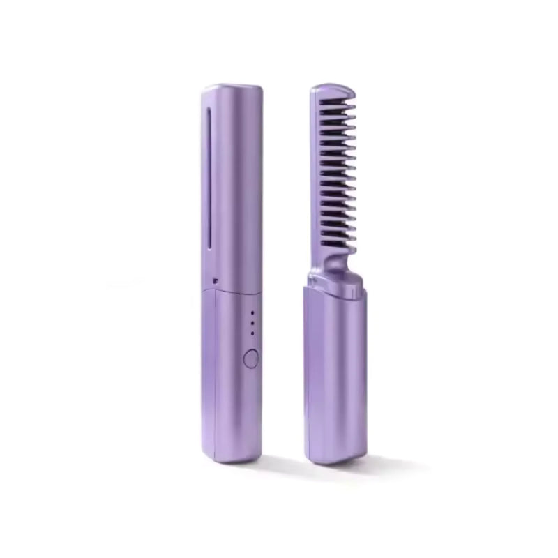 2-in-1 Hair Straightener & Curler Comb