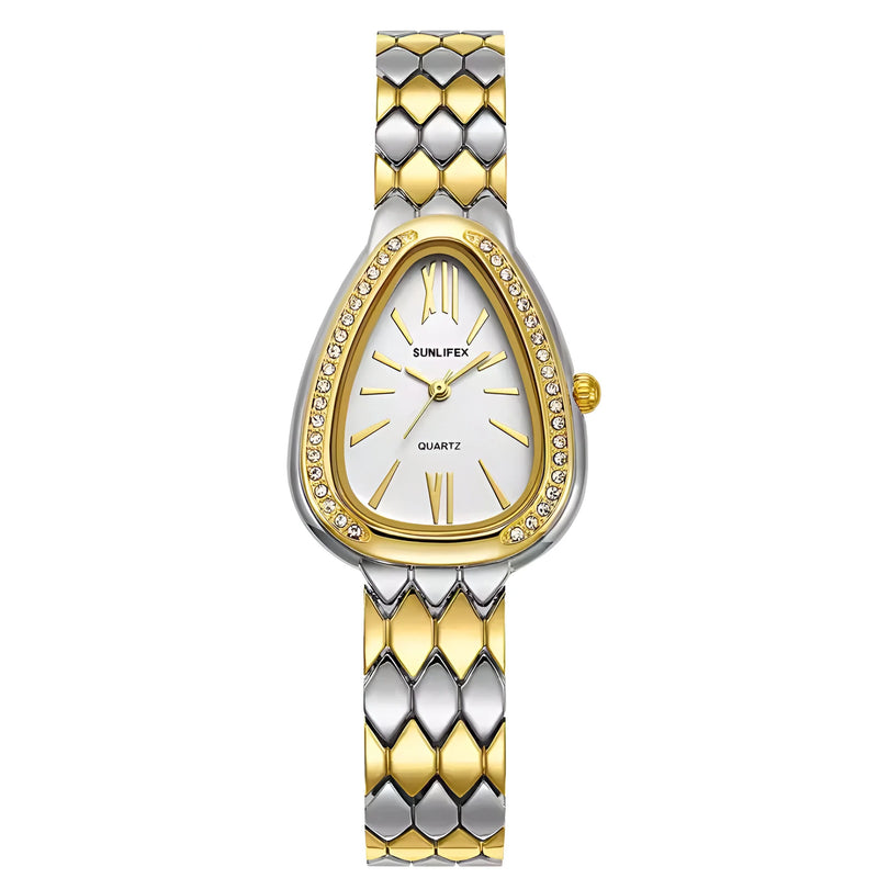 Women's Crystal-Accented Bracelet Watch