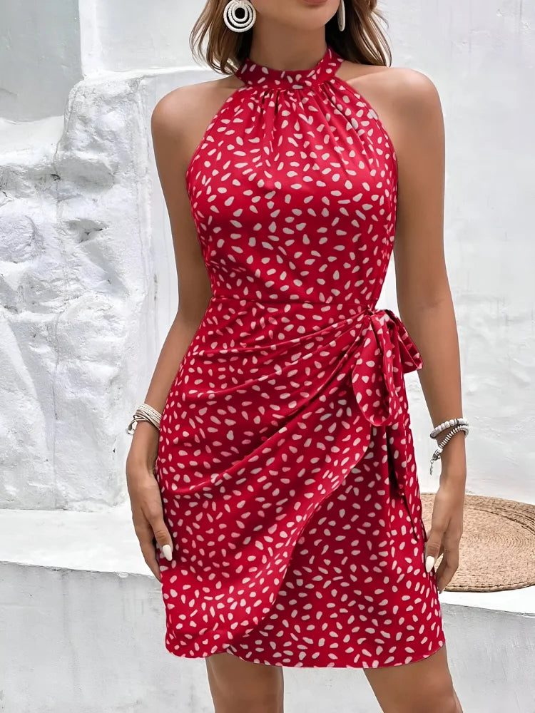 Women's Printed Sleeveless Mini Dress