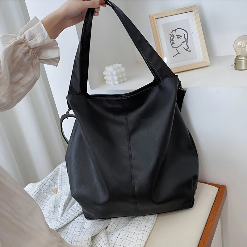 Vintage-Inspired Leather Tote Bag