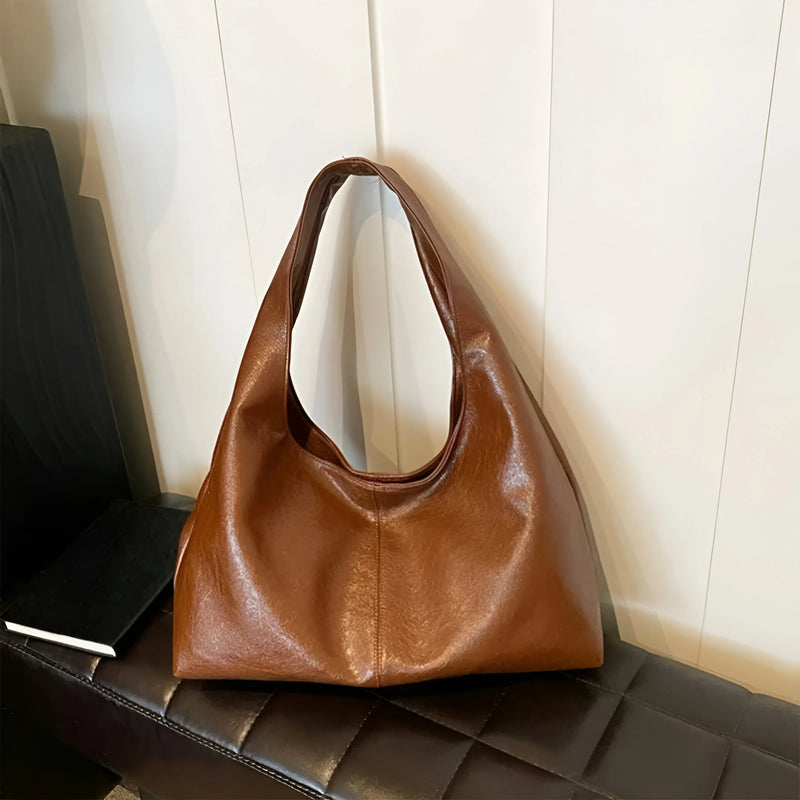 Sculptural Leather Shoulder Bag