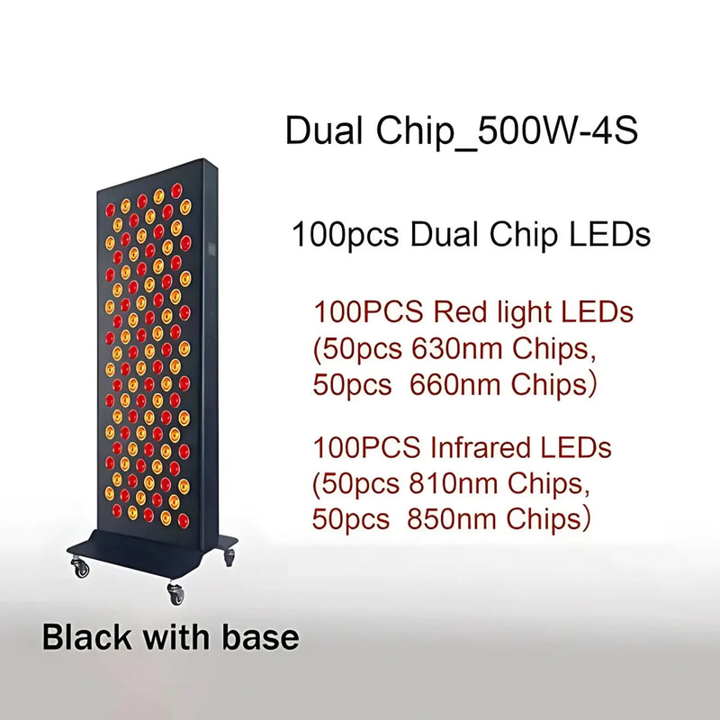 Dual Chip Red Light Therapy Panel 630nm-850nm for Face & Body