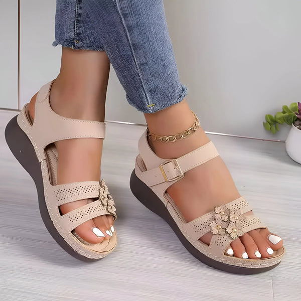 Women's Floral Wedge Sandals