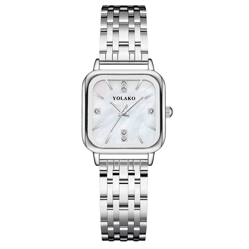 Women's Square Stainless Steel Watch