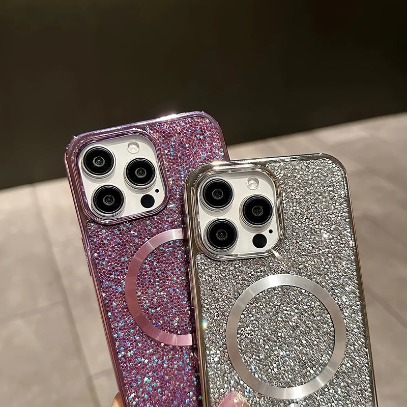 Glitter Phone Case with Magnetic Compatibility