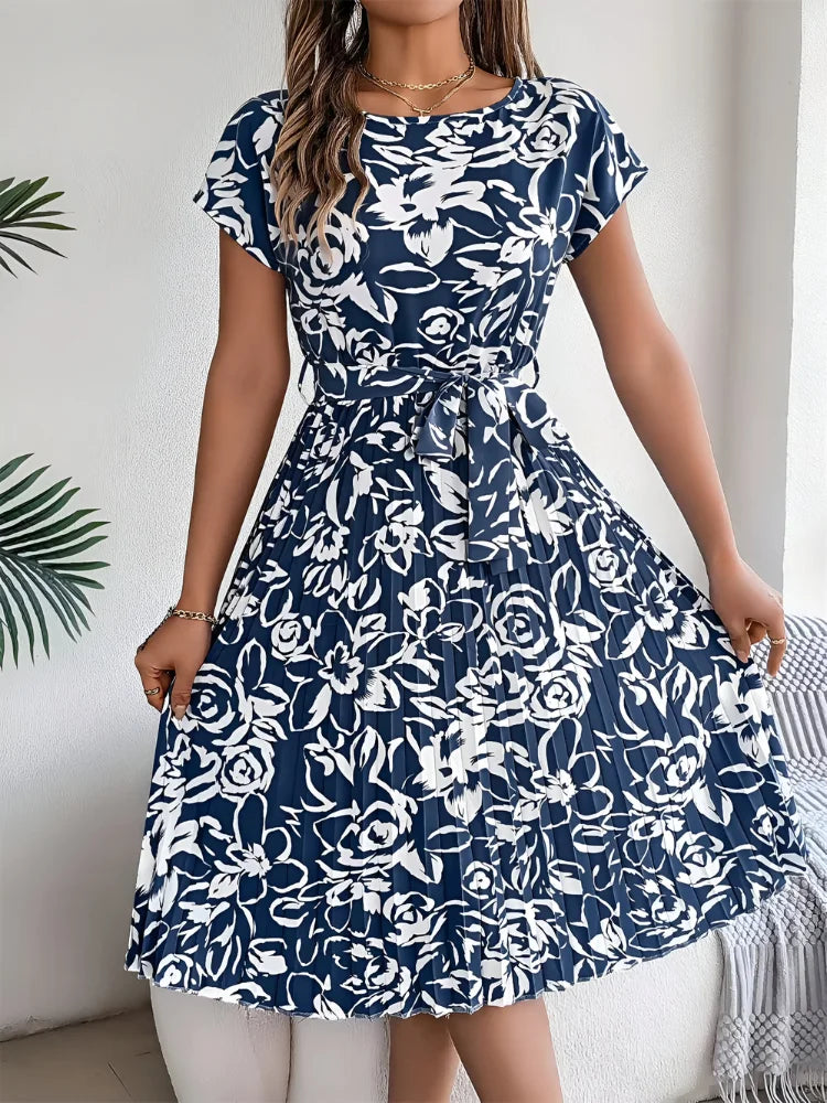 Floral Printed A-Line Dress for Women