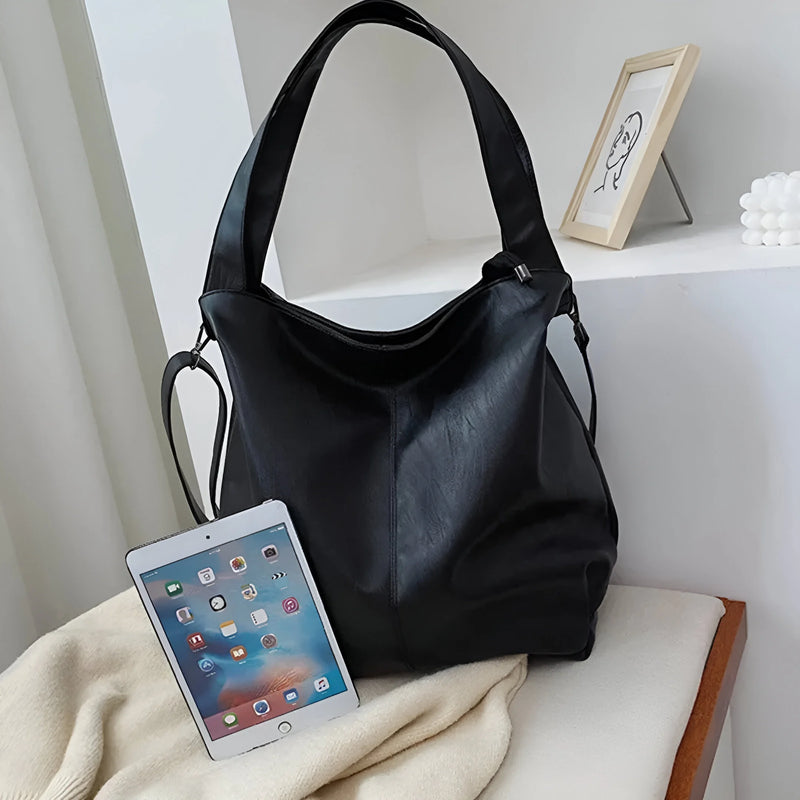 Vintage-Inspired Leather Tote Bag