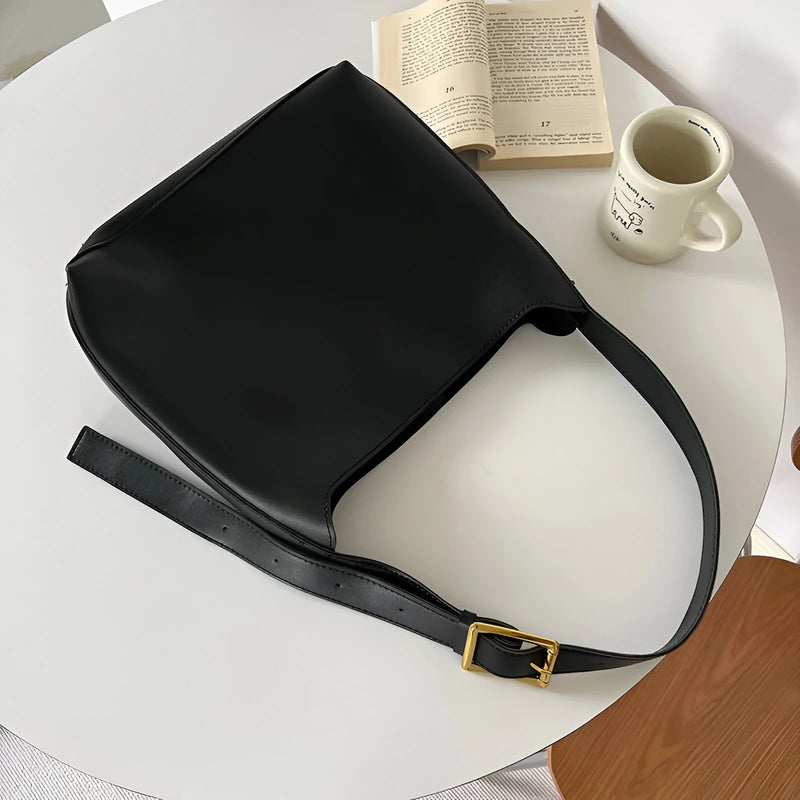 Women's Adjustable Strap Two-Piece Leather Bag Set