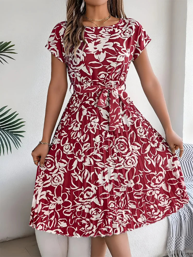 Floral Printed A-Line Dress for Women