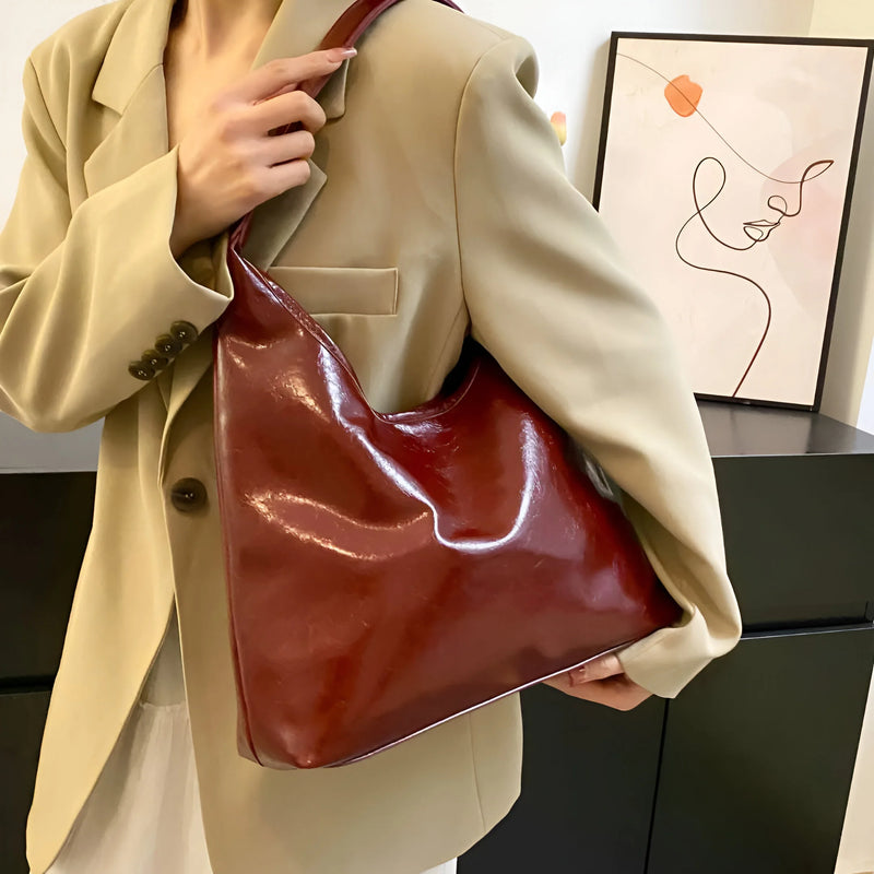 Chic One-Shoulder Tote Leather Bag