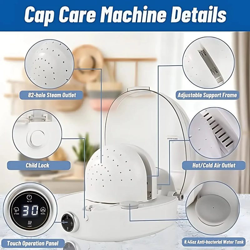 Multi-Function Cap Care Machine with Steam & Heat