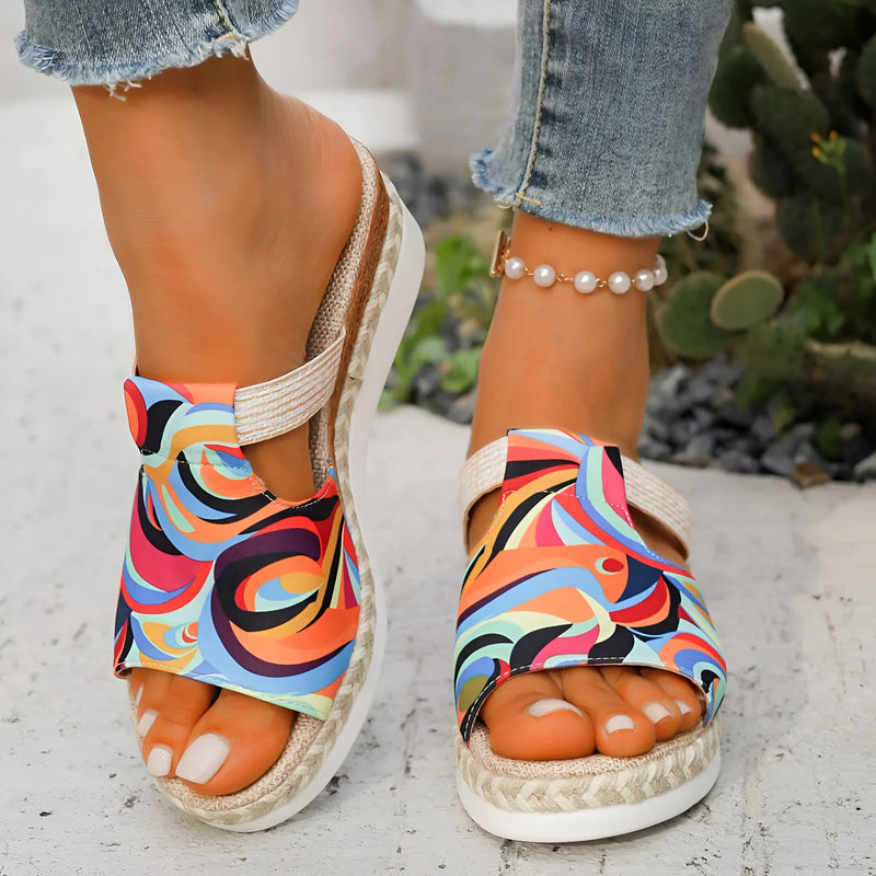 Colorful Women's Platform Wedge Sandals