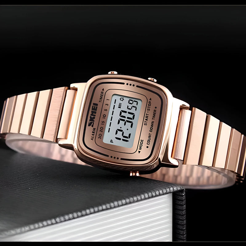 Stainless Steel Digital Watch for Women