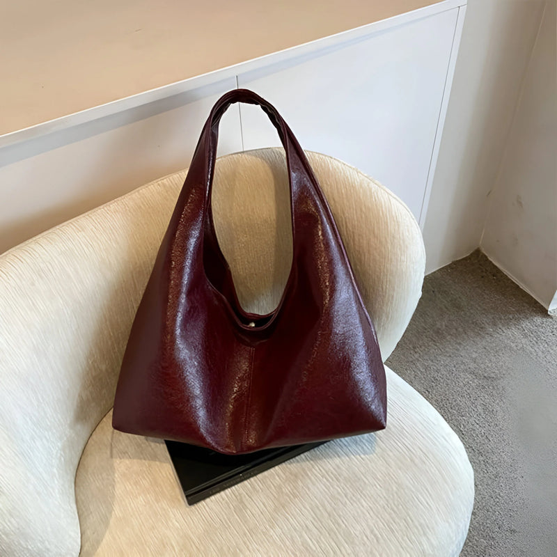 Sculptural Leather Shoulder Bag