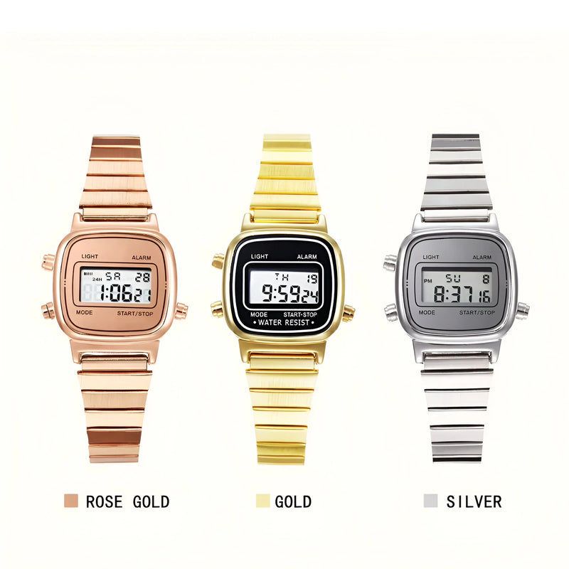 Digital Stainless Steel Watch for Women