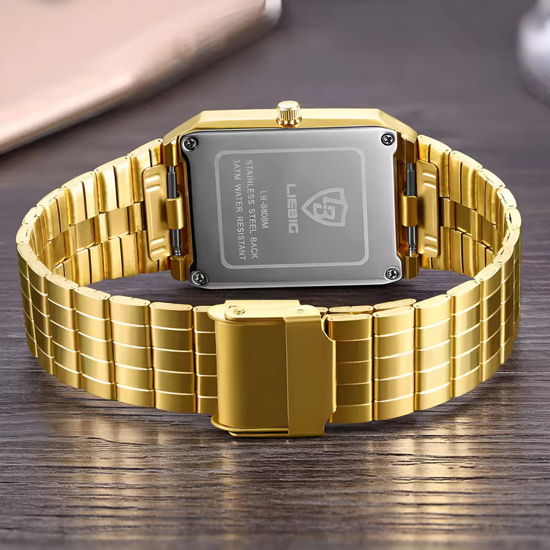 Golden Quartz Watch for Men and Women