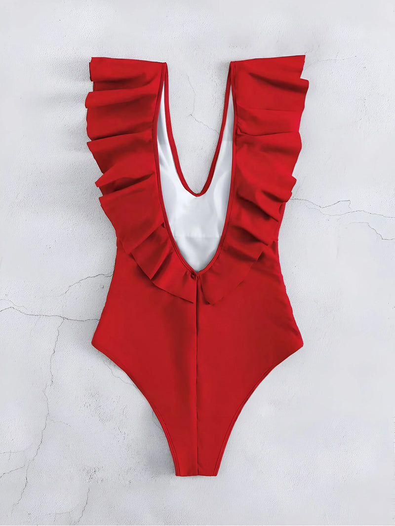 Ruffled One-Piece Swimsuit