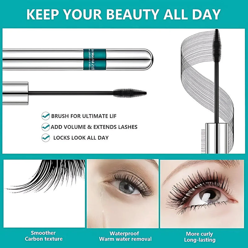 Double-Effect Mascara for Long, Thick & Curled Lashes