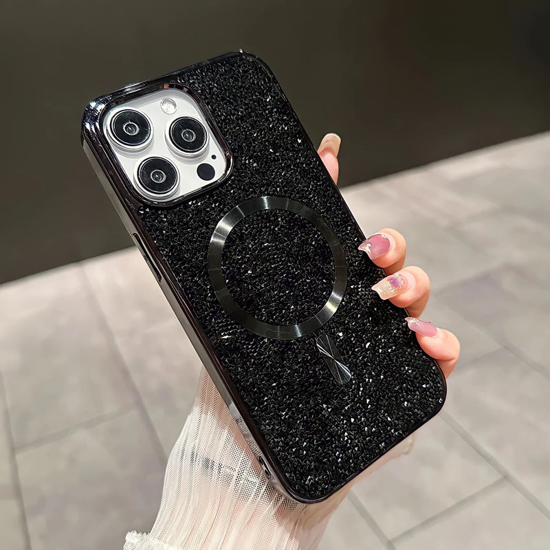 Glitter Phone Case with Magnetic Compatibility