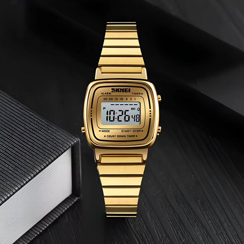 Stainless Steel Digital Watch for Women