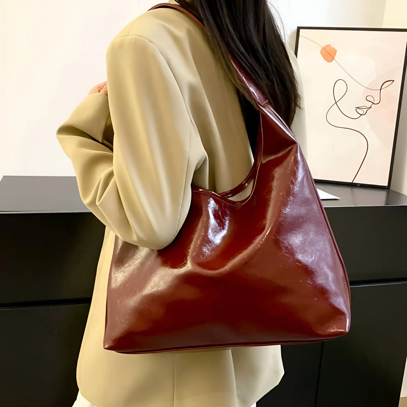 Chic One-Shoulder Tote Leather Bag