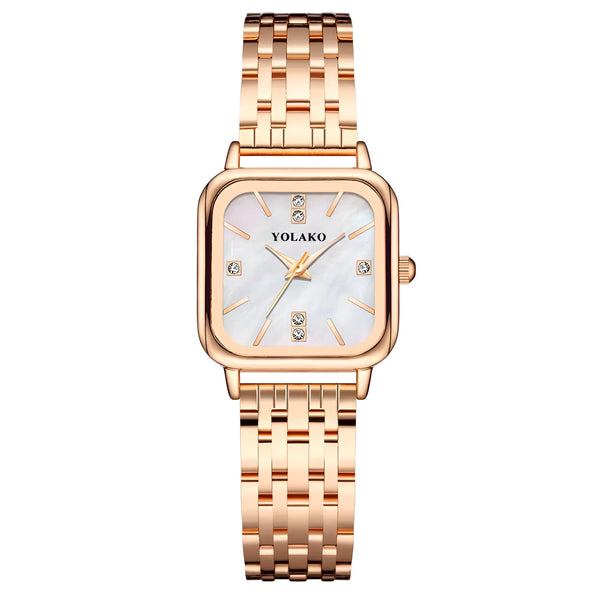 Women's Square Stainless Steel Watch