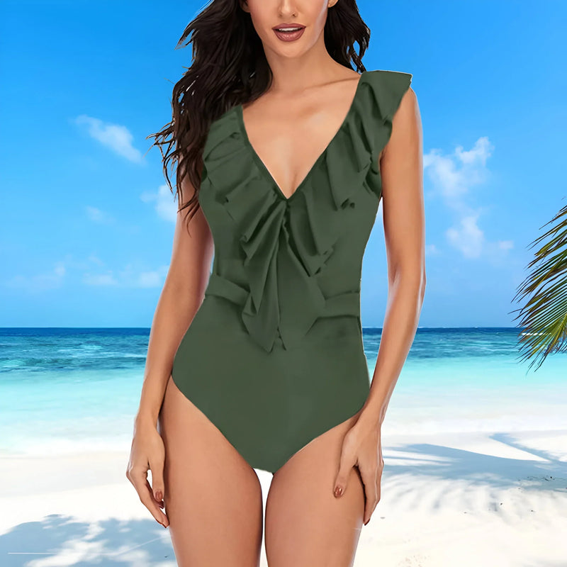 Ruffled One-Piece Swimsuit