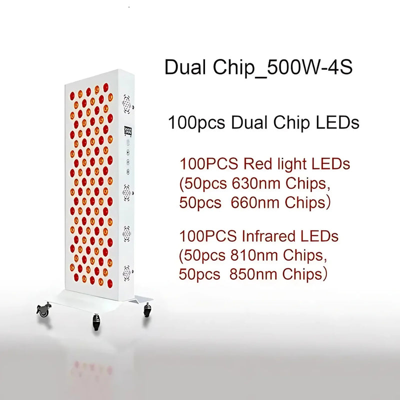 Dual Chip Red Light Therapy Panel 630nm-850nm for Face & Body