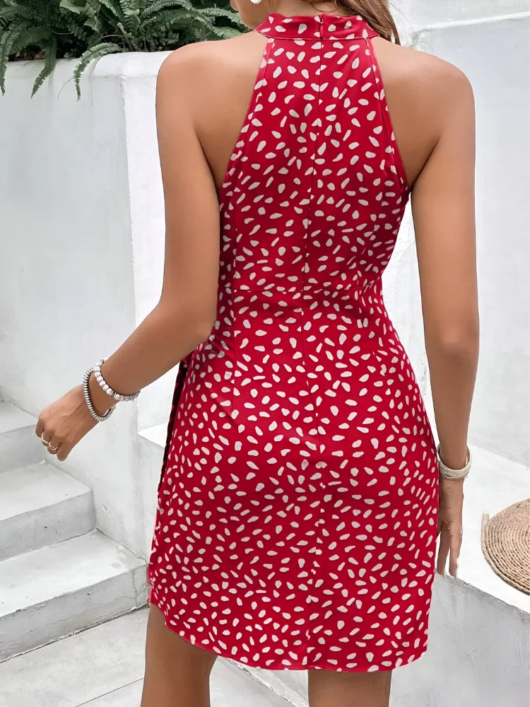 Women's Printed Sleeveless Mini Dress