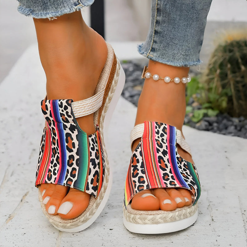 Colorful Women's Platform Wedge Sandals