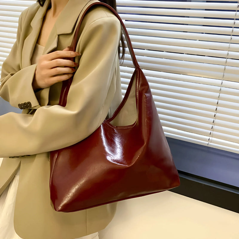 Chic One-Shoulder Tote Leather Bag